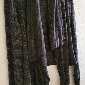 Black/Gray Open Cardigan